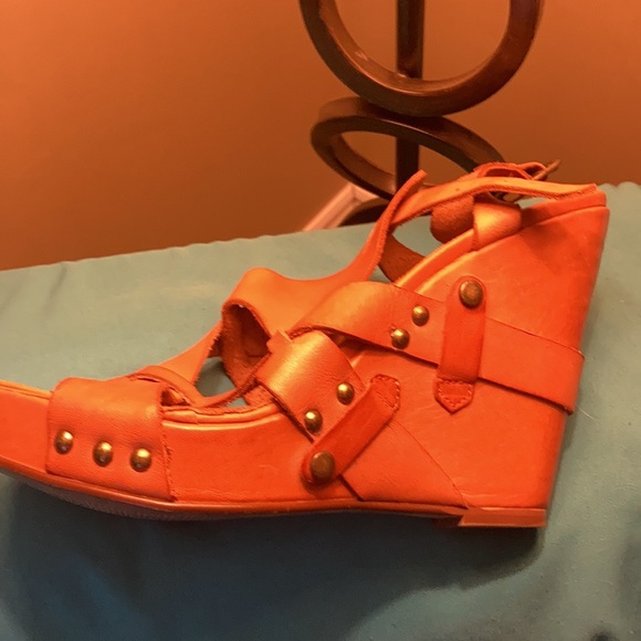 Sixty Seven leather wedge sandals - Picture 3 of 4